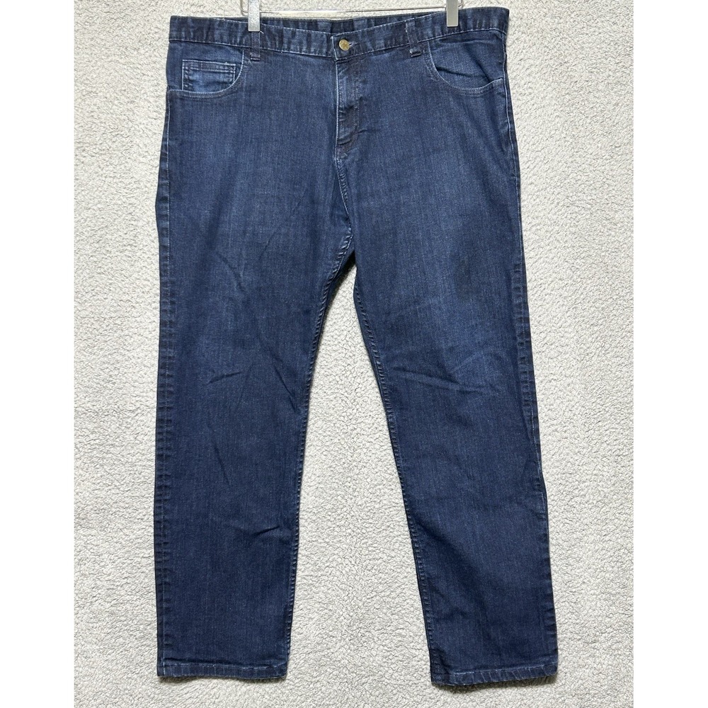 Dearborn Jeans Mens 40x28 Black Straight USA Made Chicago Dark Wash‎ Denim Pants